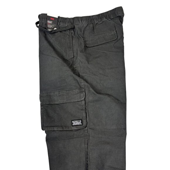 Levis Mens Black Utility Cargo Pants With Drawstring Waist  Size XL - Picture 11 of 16